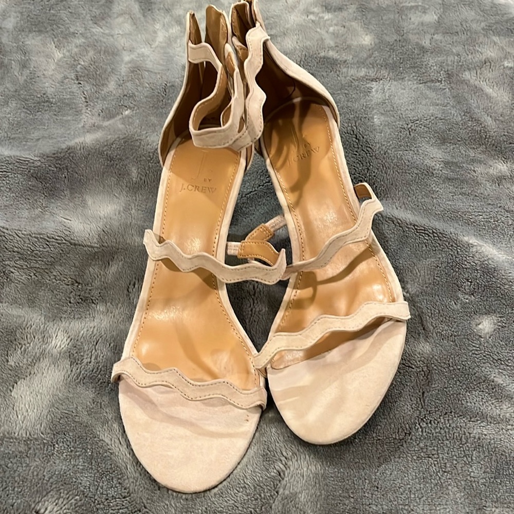 J by J. Crew suede tan heels